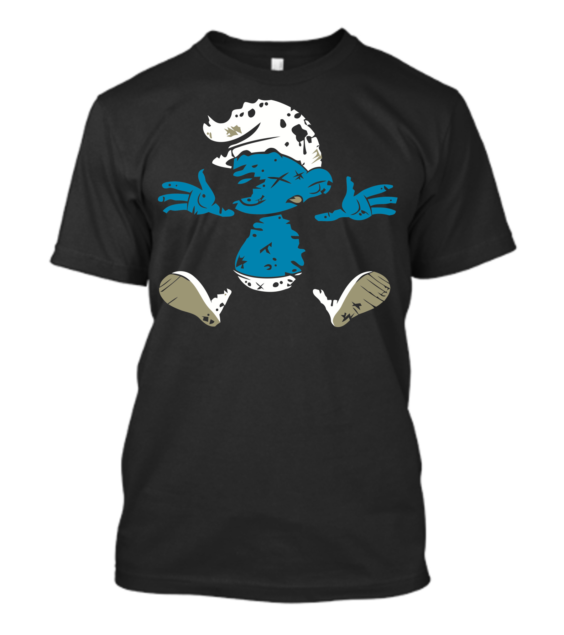 Unexpected Visitor Zombie Smurf Mashup T-Shirt