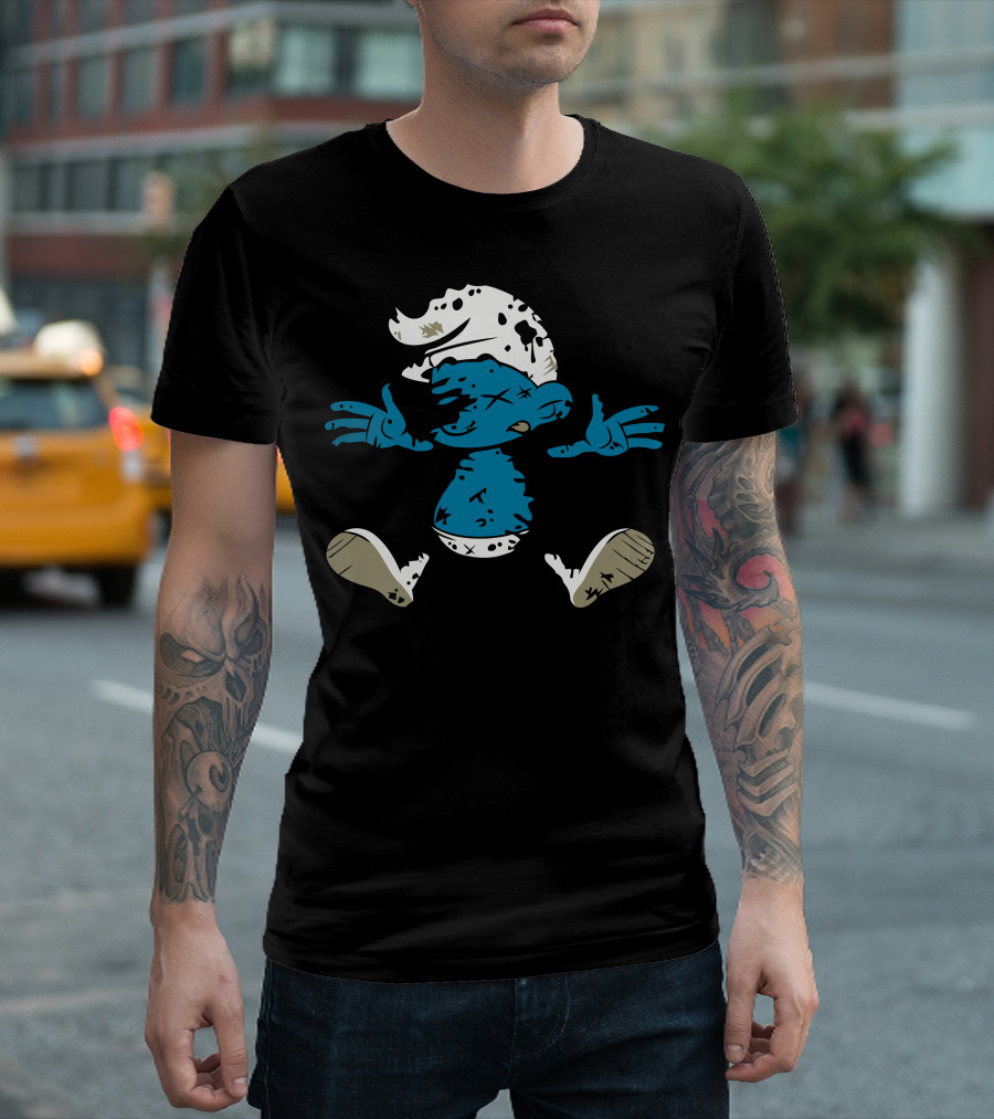 Unexpected Visitor Zombie Smurf Mashup T-Shirt
