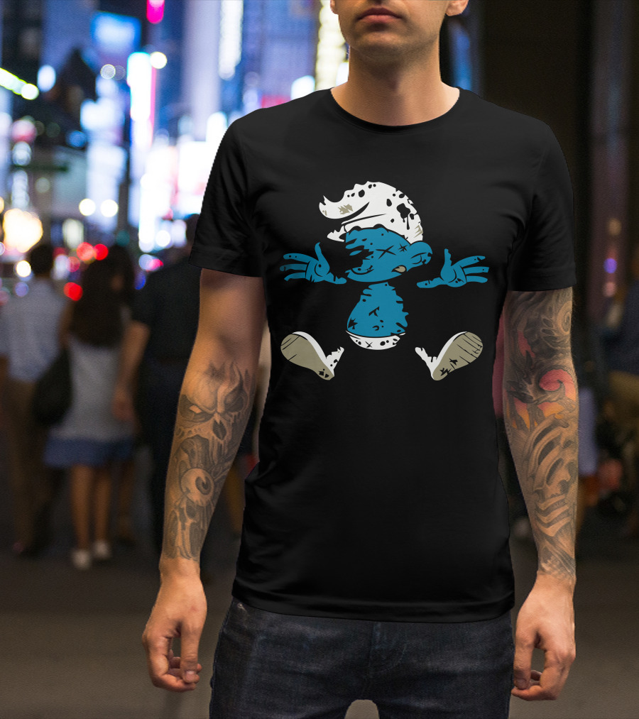 Unexpected Visitor Zombie Smurf Mashup T-Shirt
