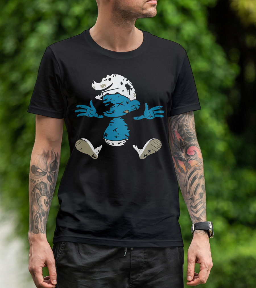 Unexpected Visitor Zombie Smurf Mashup T-Shirt