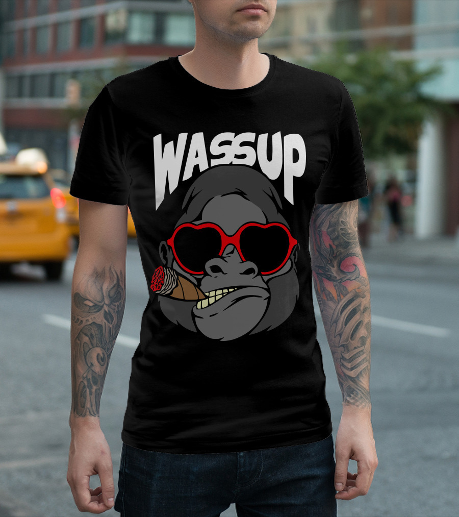 Wassup Gorilla with Sunglasses and Cigar T-Shirt