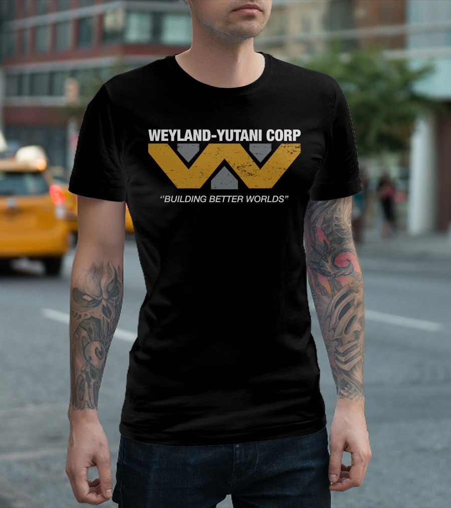 Weyland-Yutani Corp Building Better Worlds Logo Aliens Franchise T-Shirt
