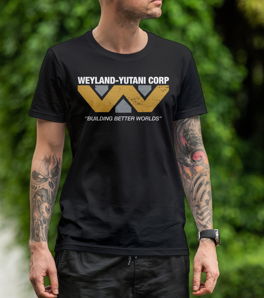 Weyland-Yutani Corp Building Better Worlds Logo Aliens Franchise T-Shirt