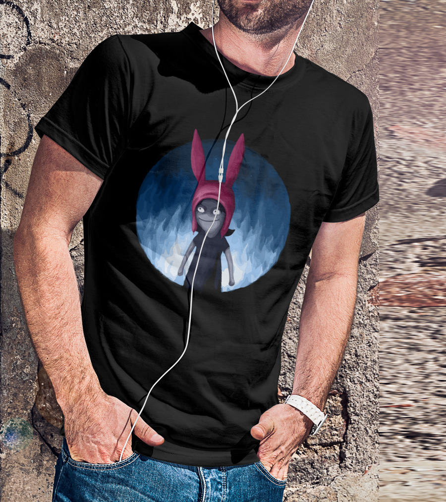 Rabbit Ears Dark Blue Background T-Shirt