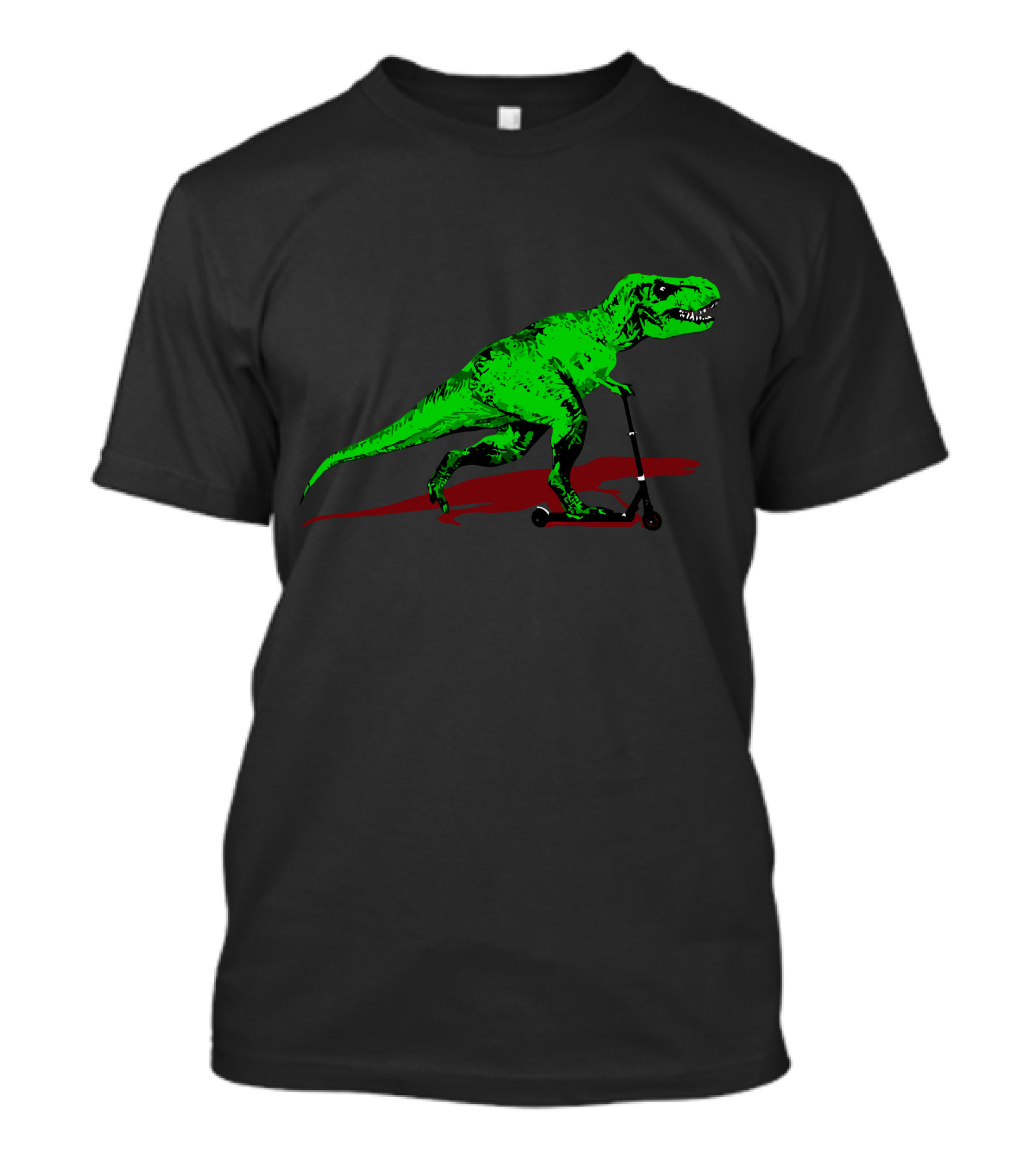 Skatee Rex Dinosaur Riding Scooter T-Shirt