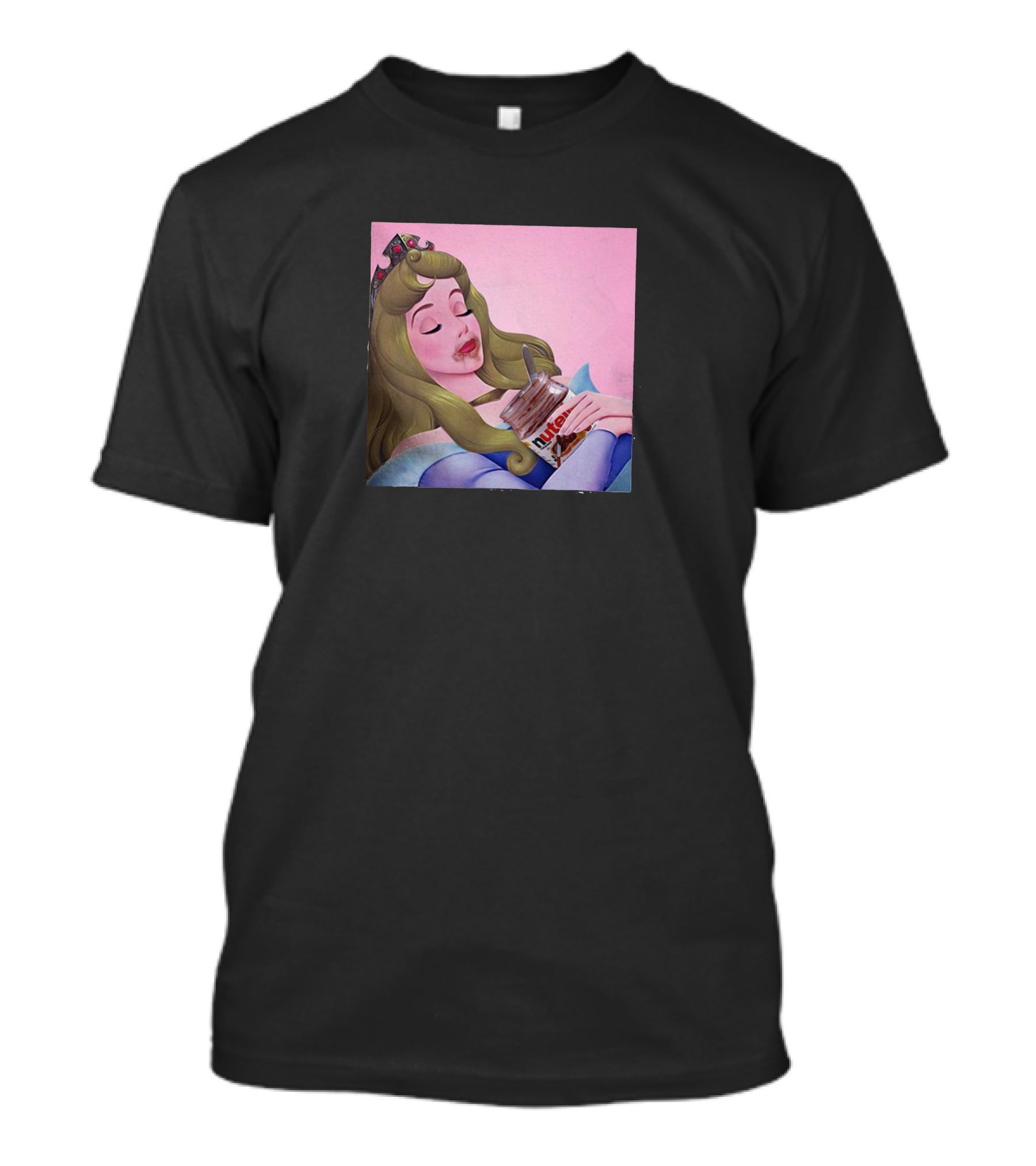 Sleeping Beauty With Nutella Chocolate Jar T-Shirt