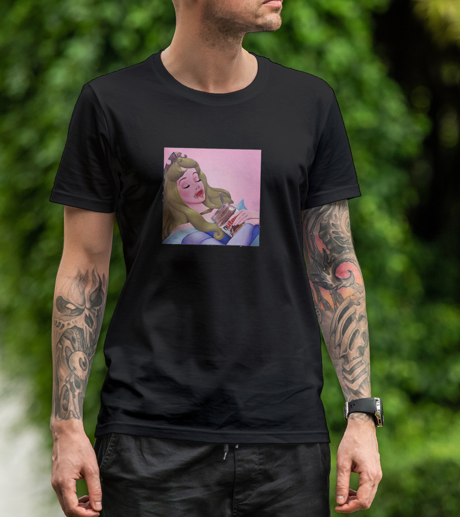 Sleeping Beauty With Nutella Chocolate Jar T-Shirt