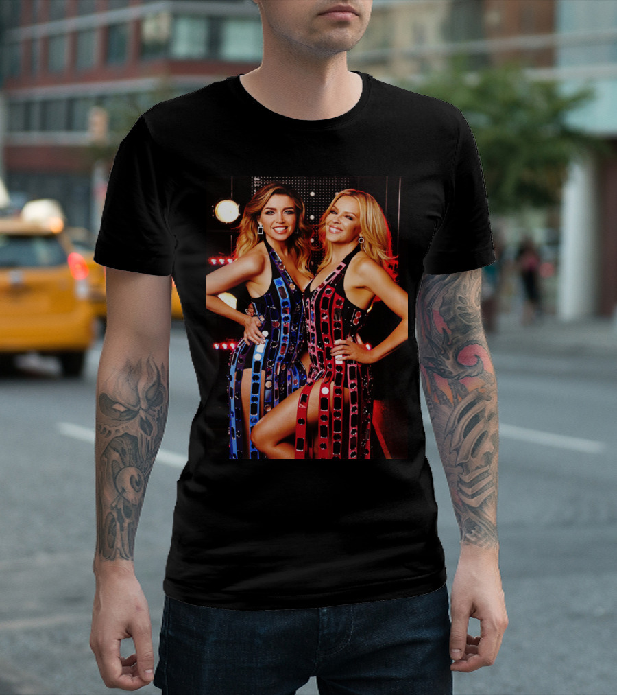 Dannii Minogue Kylie Minogue Glamorous Stage Fashion Duo T-Shirt