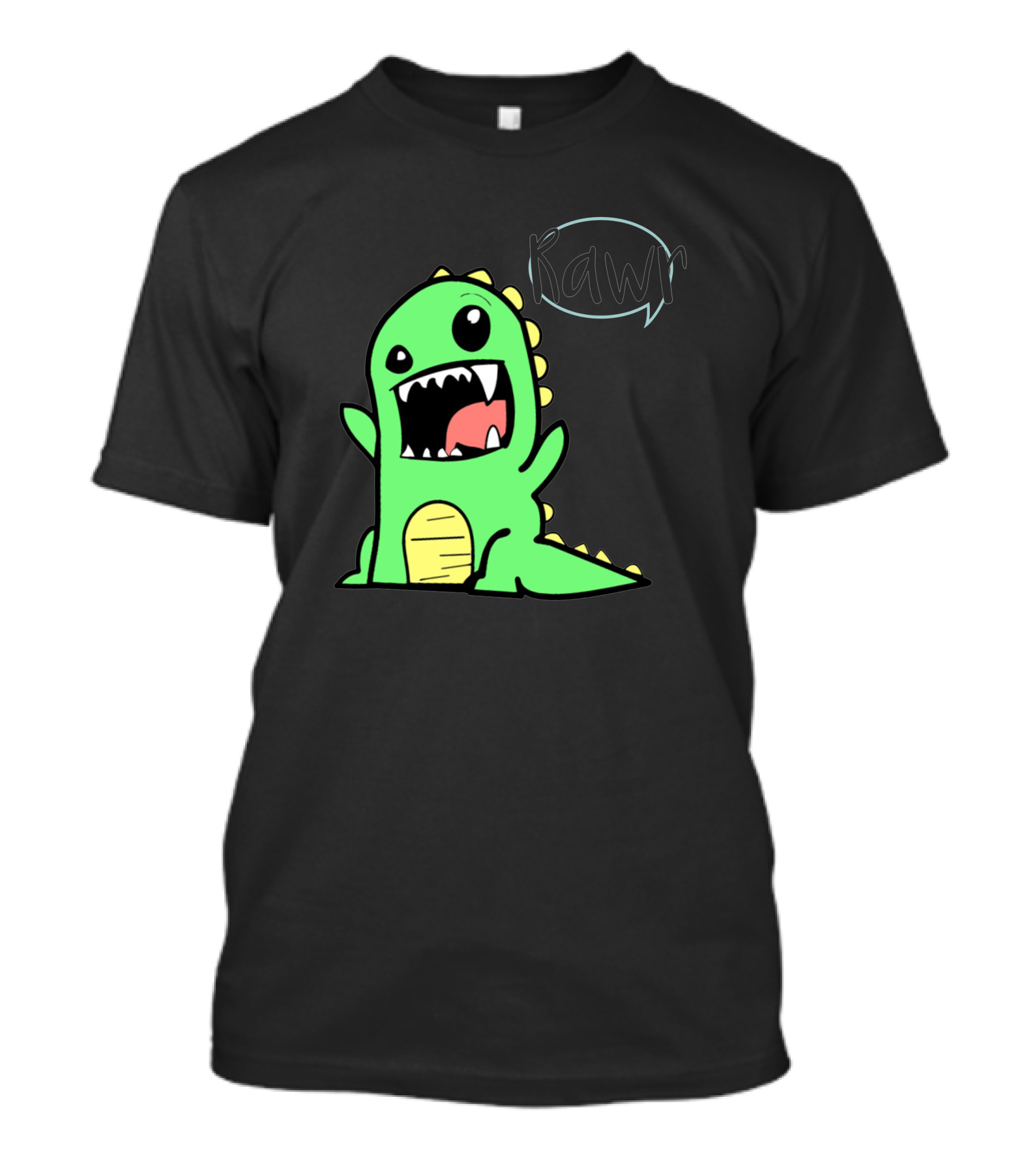 Dinasurus Rawr Cute Green Dinosaur T-Shirt