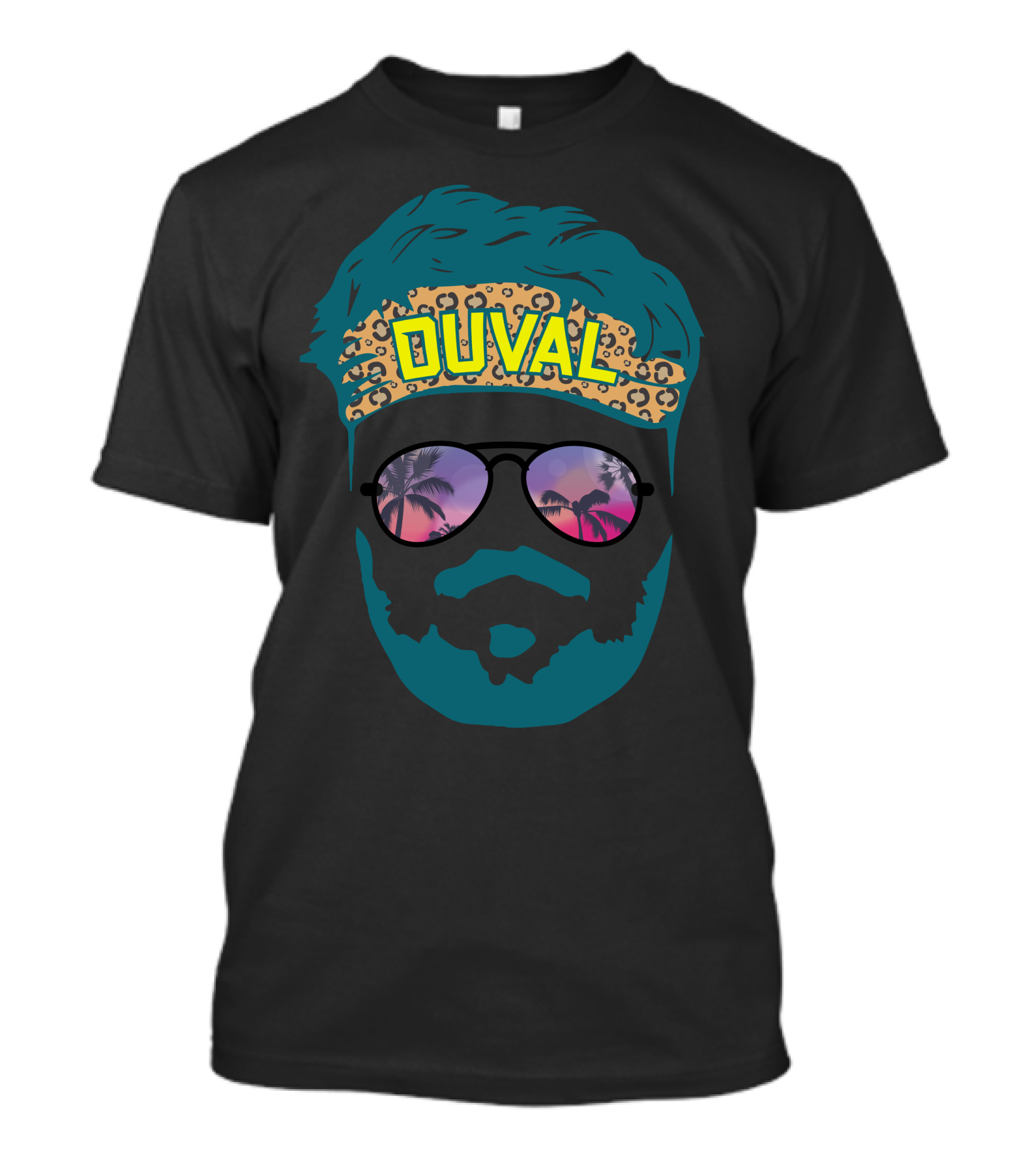 Duval Leopard Bandana Palm Reflection Sunglasses T-Shirt
