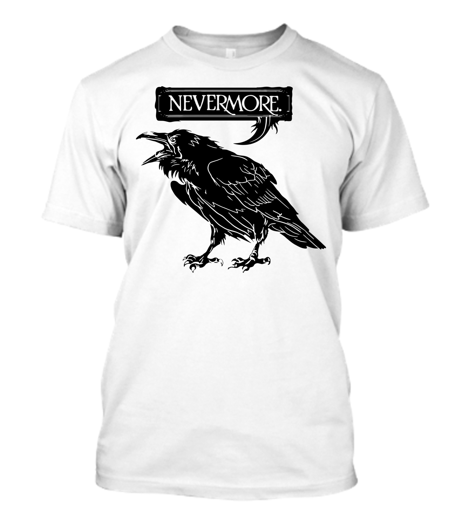 Nevermore Edgar Allan Poe Raven T-Shirt