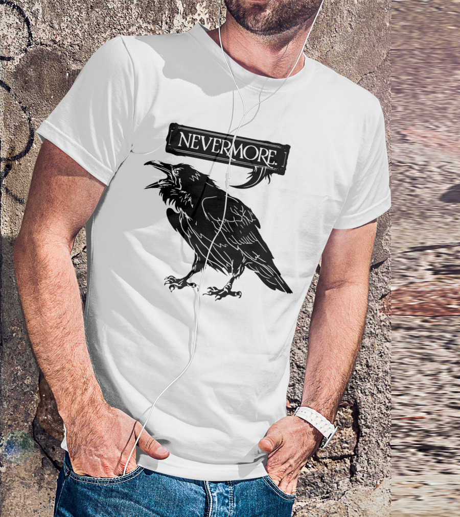 Nevermore Edgar Allan Poe Raven T-Shirt