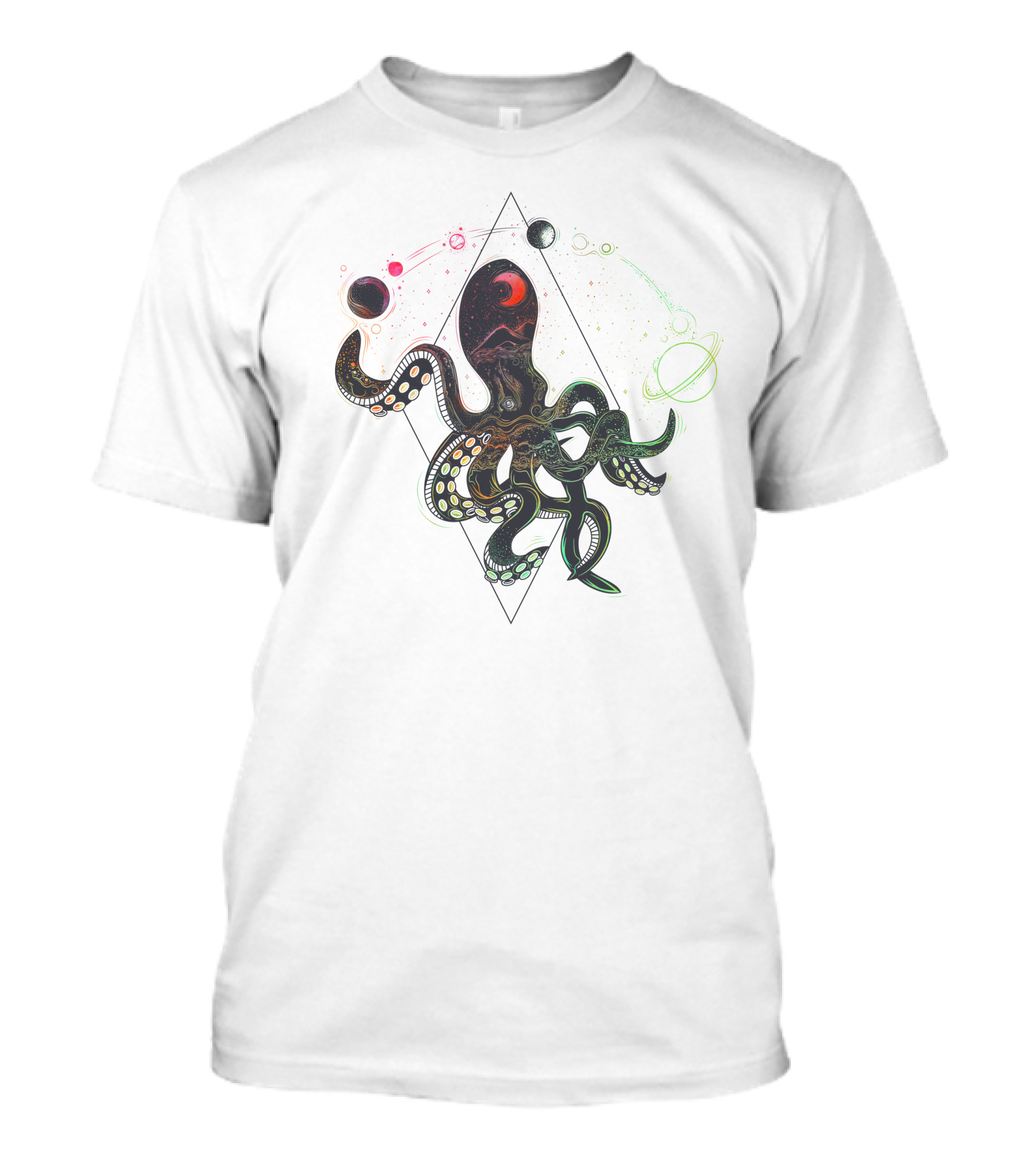 Octopus Space Cosmic Orbit Galaxy Planetary Celestial T-Shirt
