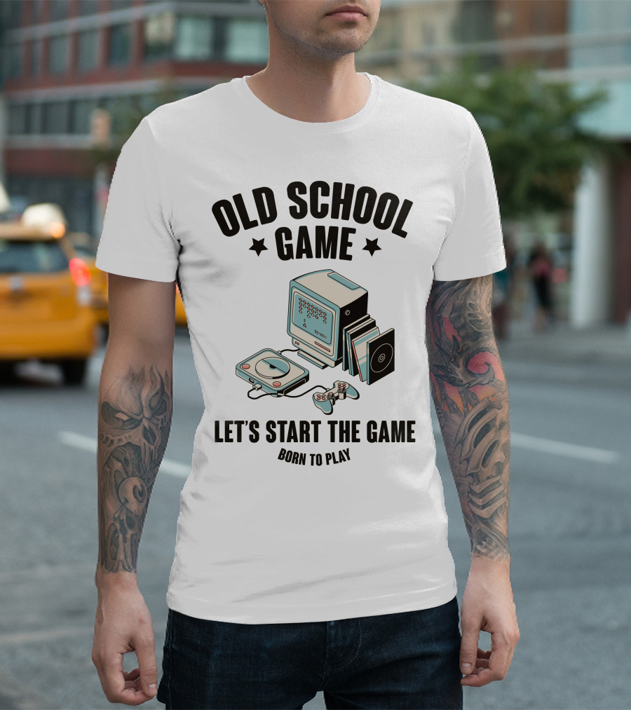 Old School Game Let's Start The Game Born To Play T-Shirt