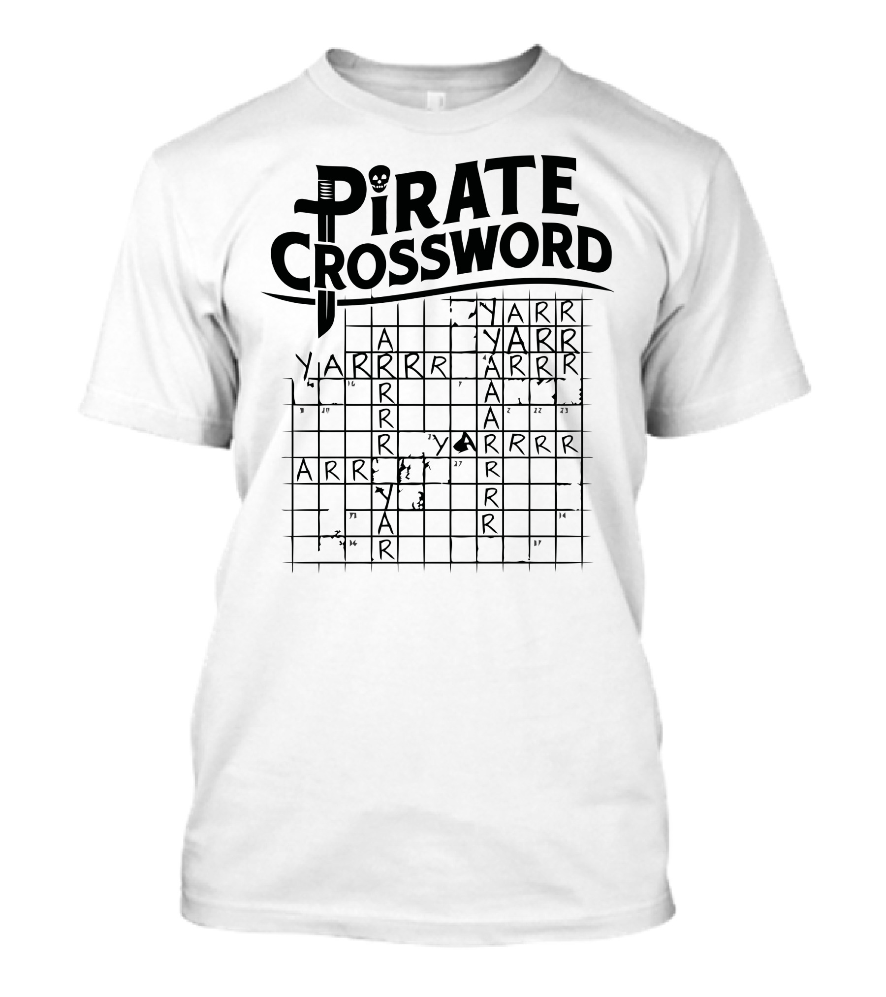 Pirate Crossword YARRR Puzzle Funny T-Shirt