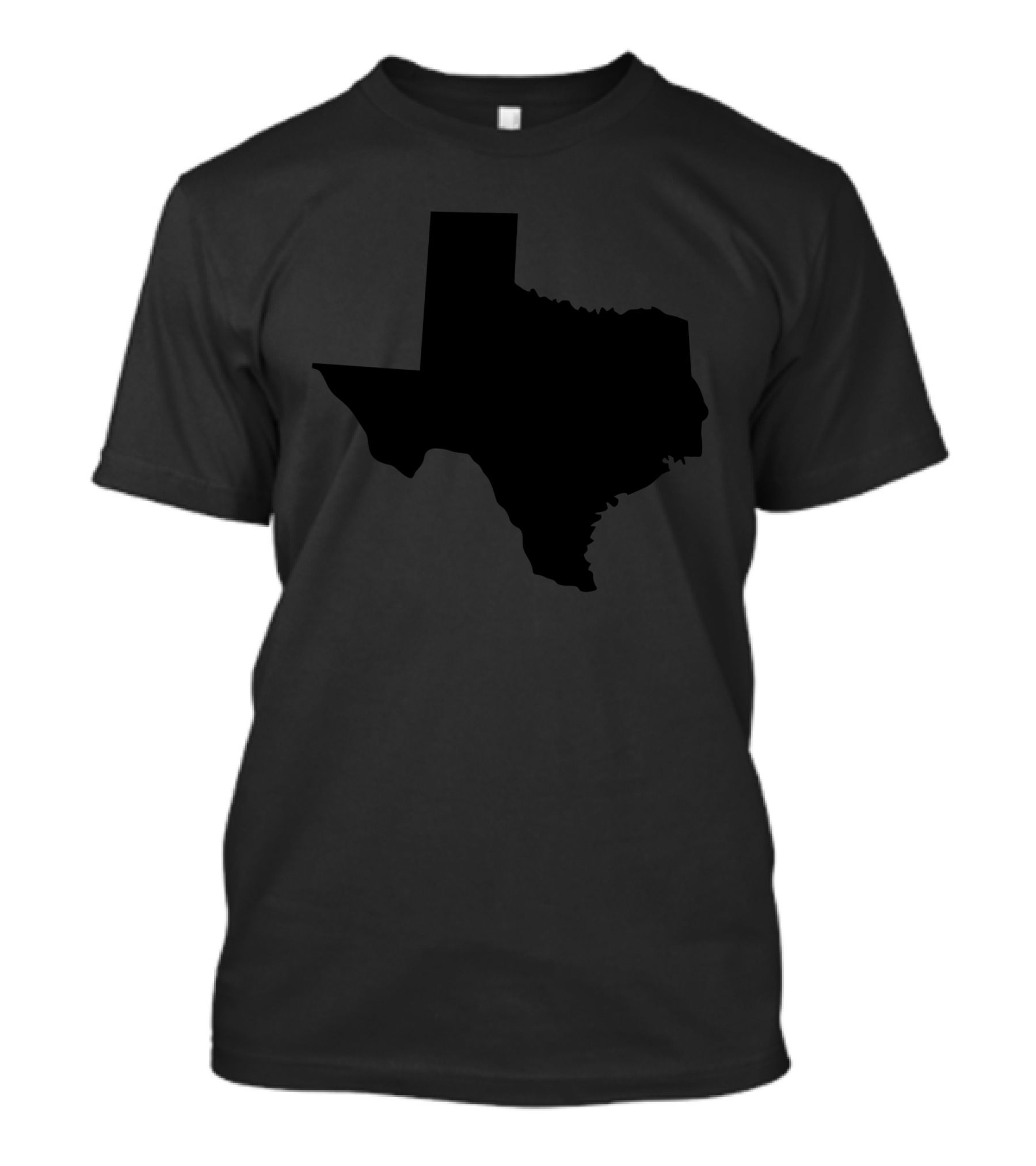 Texas Map Black T-Shirt