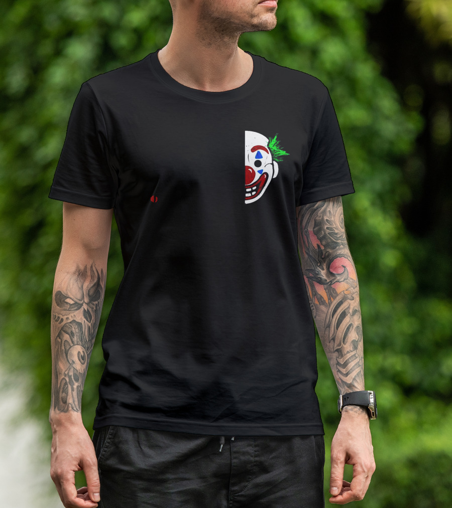 The Happy Face Clown Design With Half T-Shirt