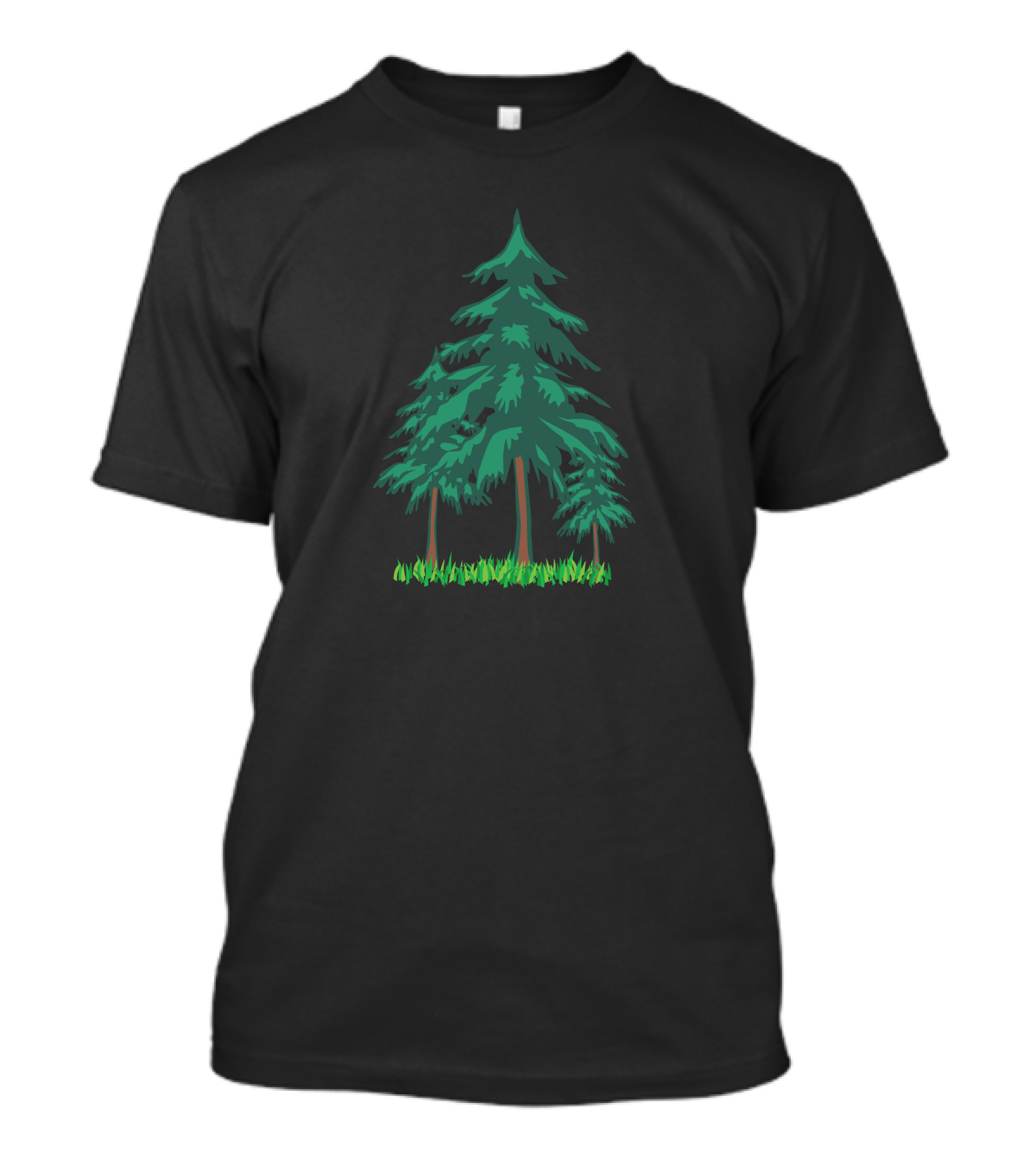 Tree Forest Nature Green Pine Woodland T-Shirt
