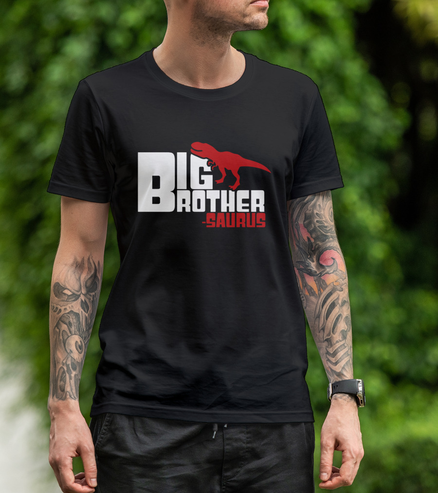 Big Brother Saurus Dinosaur Sibling T-Shirt