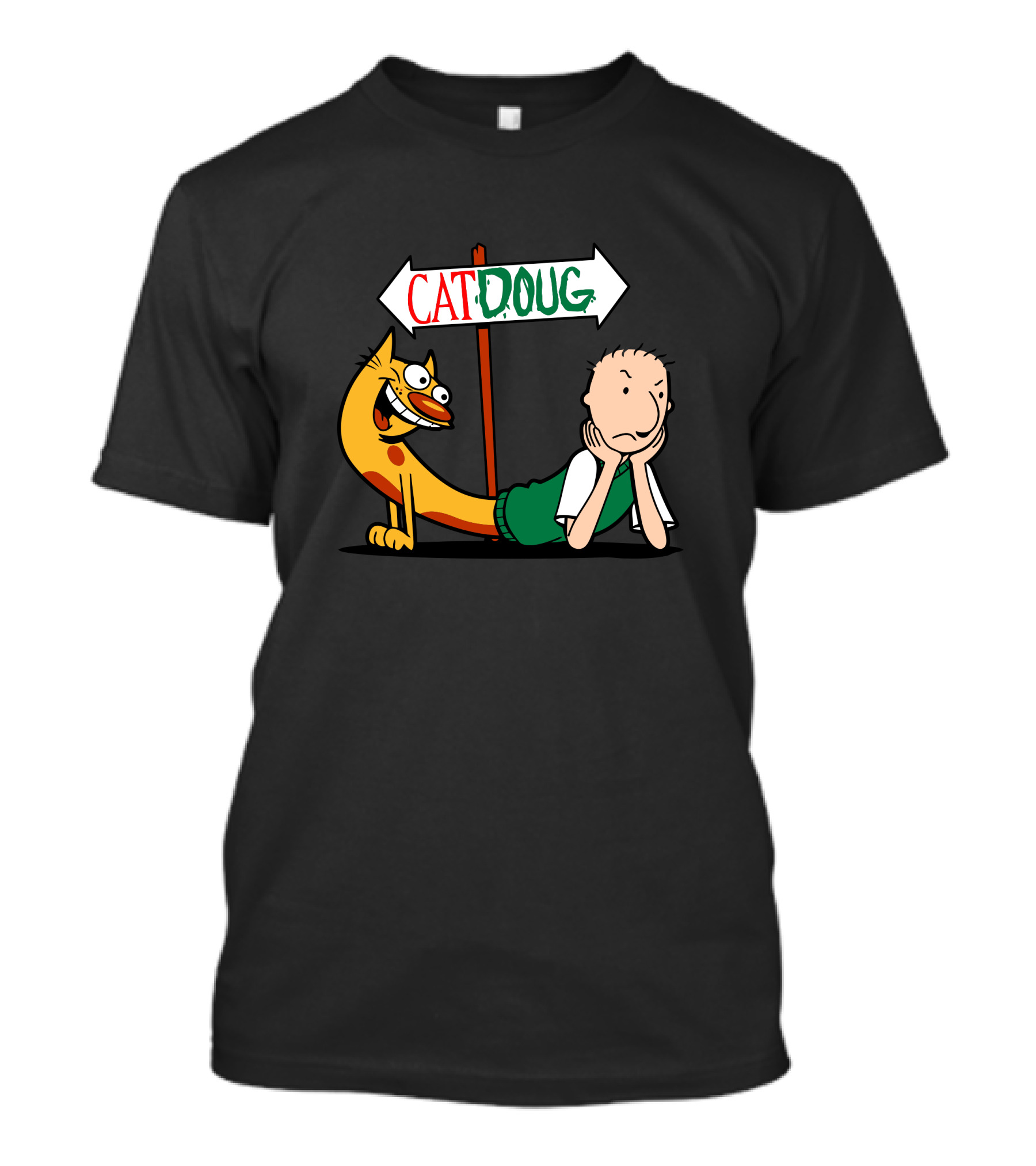 CatDoug Mashup Cartoon Style Fusion T-Shirt