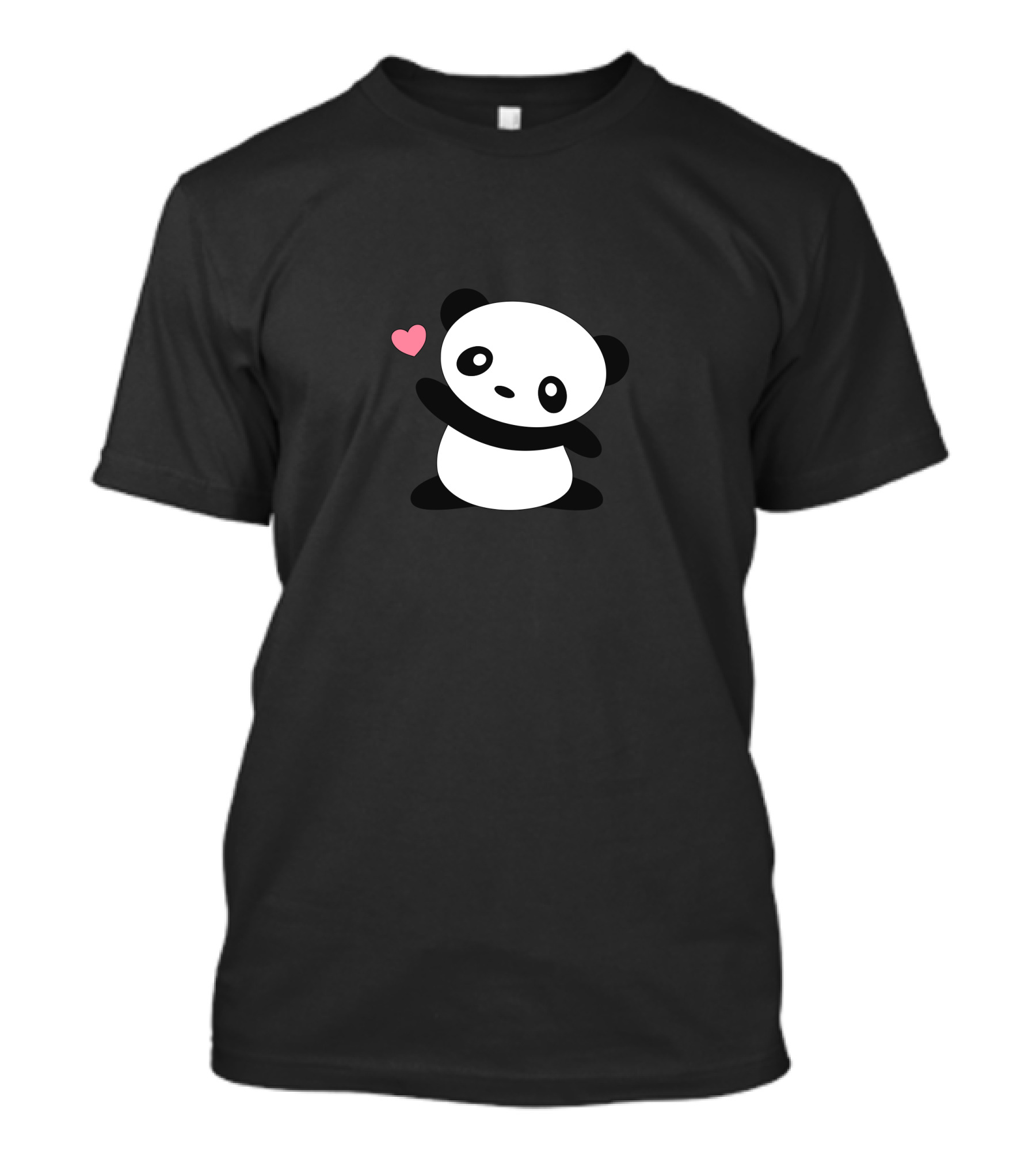 Chasing Hearts Kawaii Cute Panda Hugging Heart T-Shirt