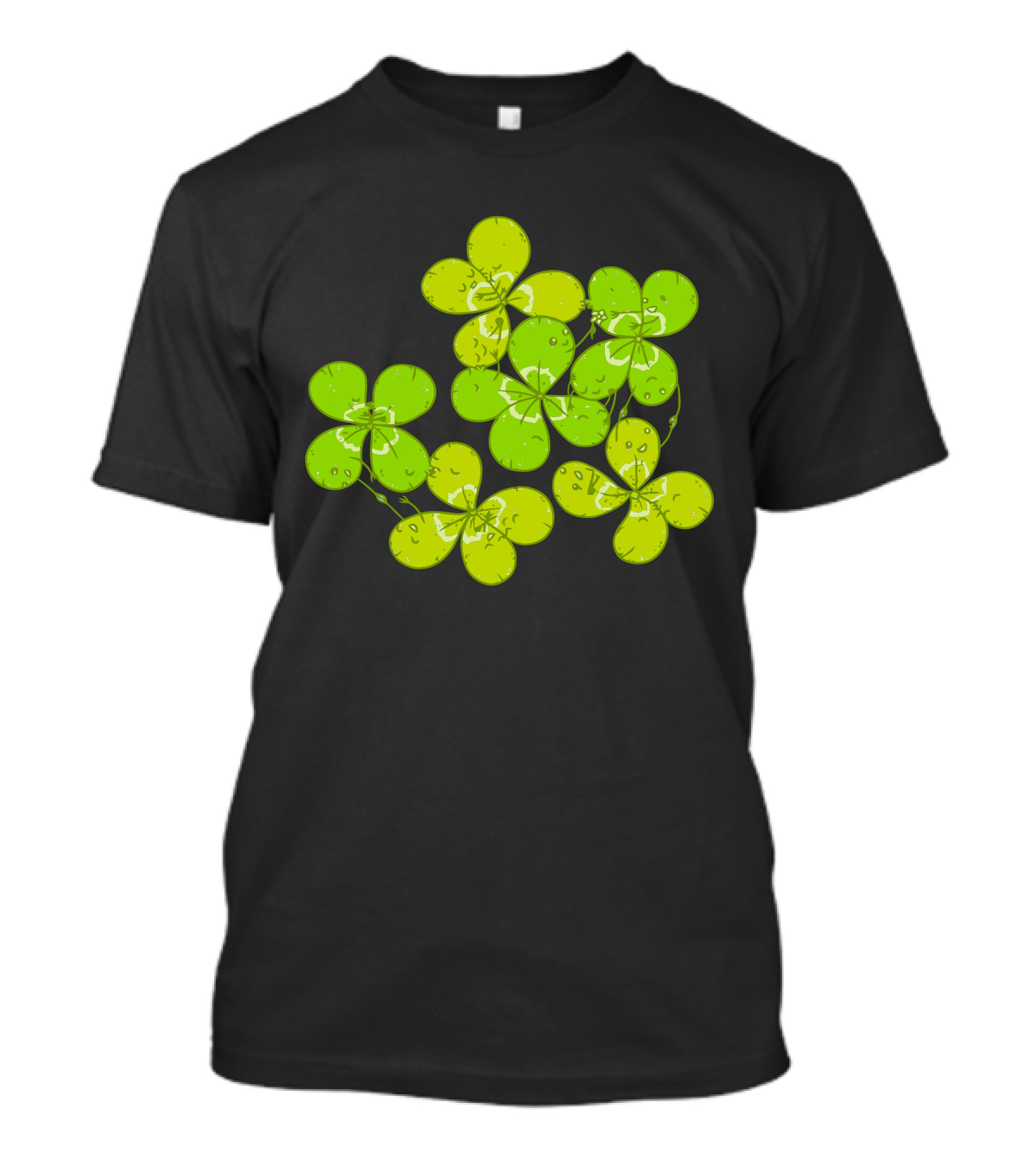 Clovers With Dewdrops Vector T-Shirt