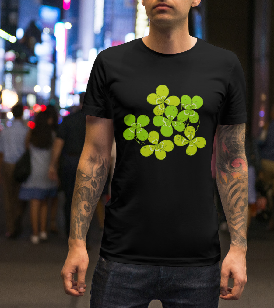 Clovers With Dewdrops Vector T-Shirt