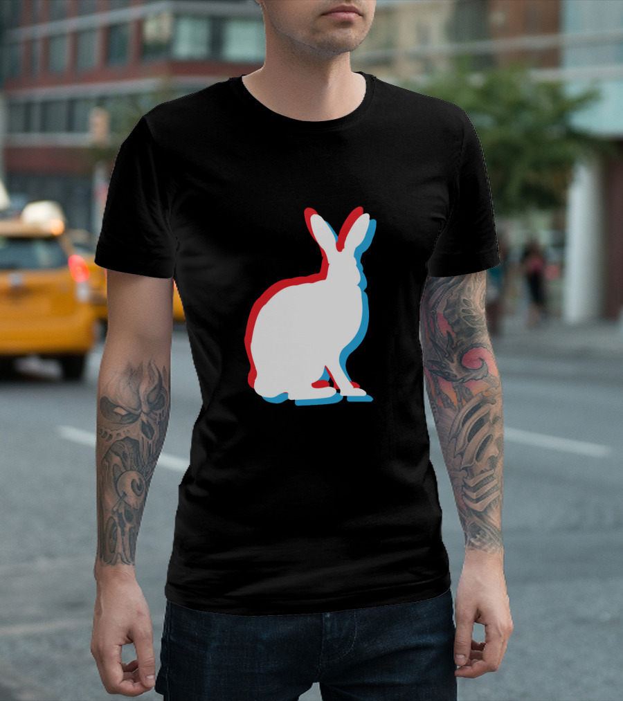 Easter Bunny 3D Movie Effect Color T-Shirt