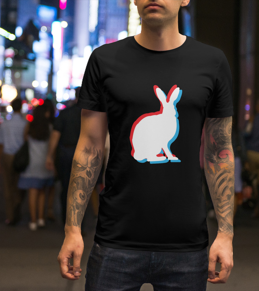 Easter Bunny 3D Movie Effect Color T-Shirt