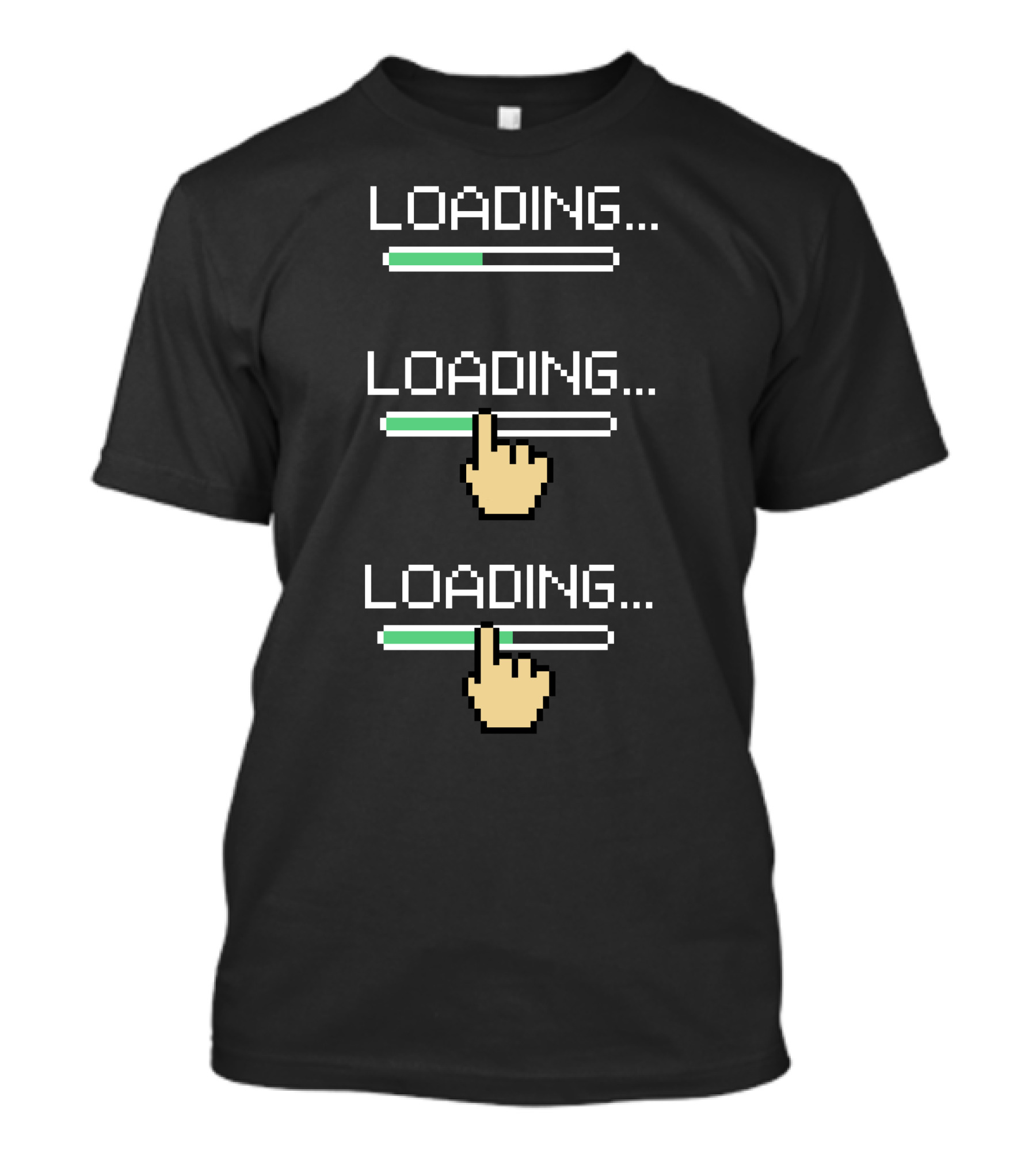 Is It Loading Pixel Hand Progress Bar Retro Gamer T-Shirt