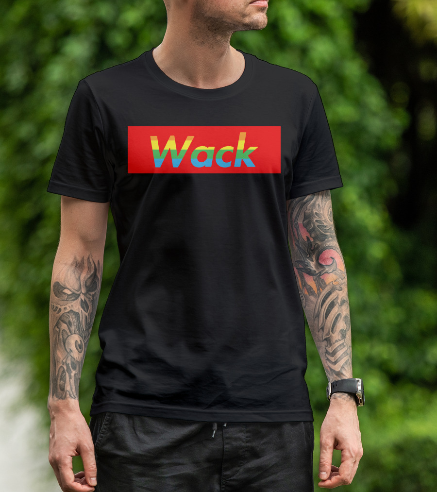 More Chill Less Wack Colorful Gradient Text T-Shirt
