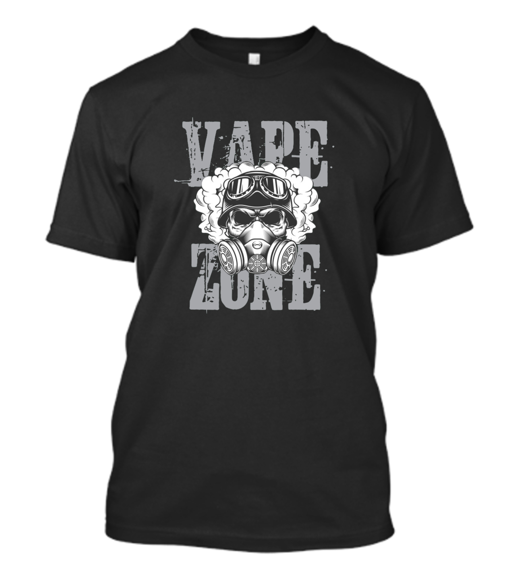 Vape Zone Gas Mask Skull Pilot T-Shirt