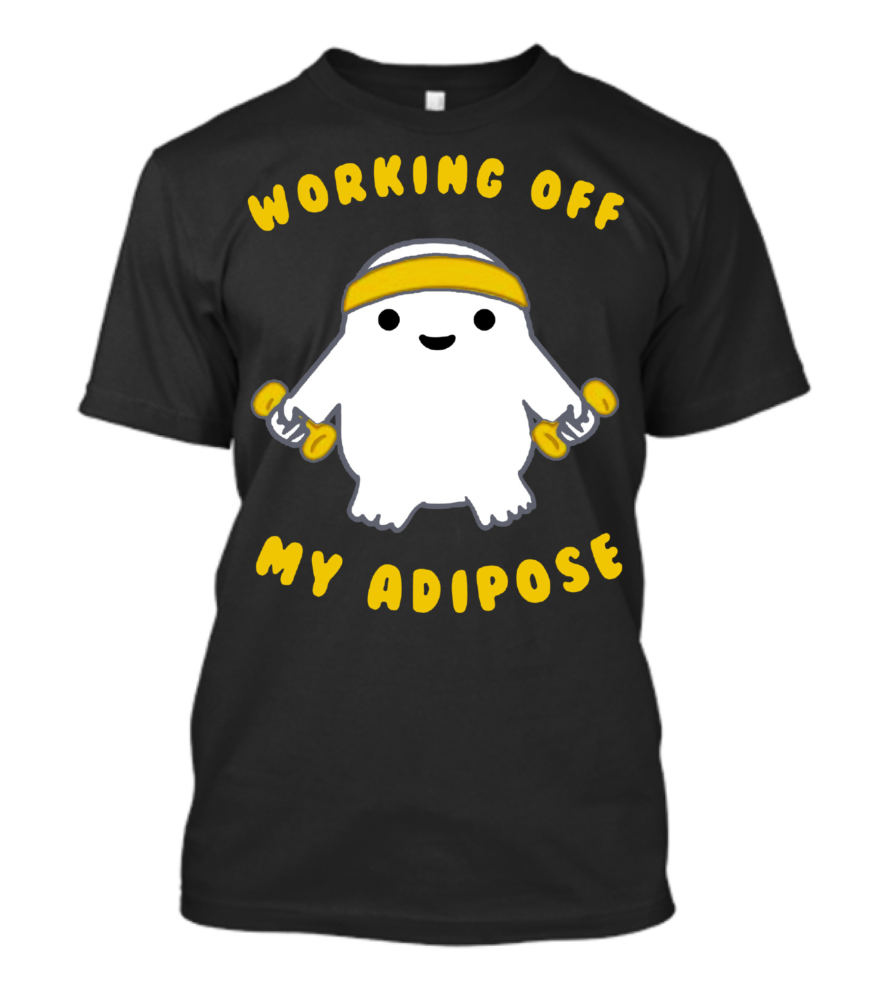 Working Off My Adipose Cute Exercise Alien With Dumbbells T-Shirt