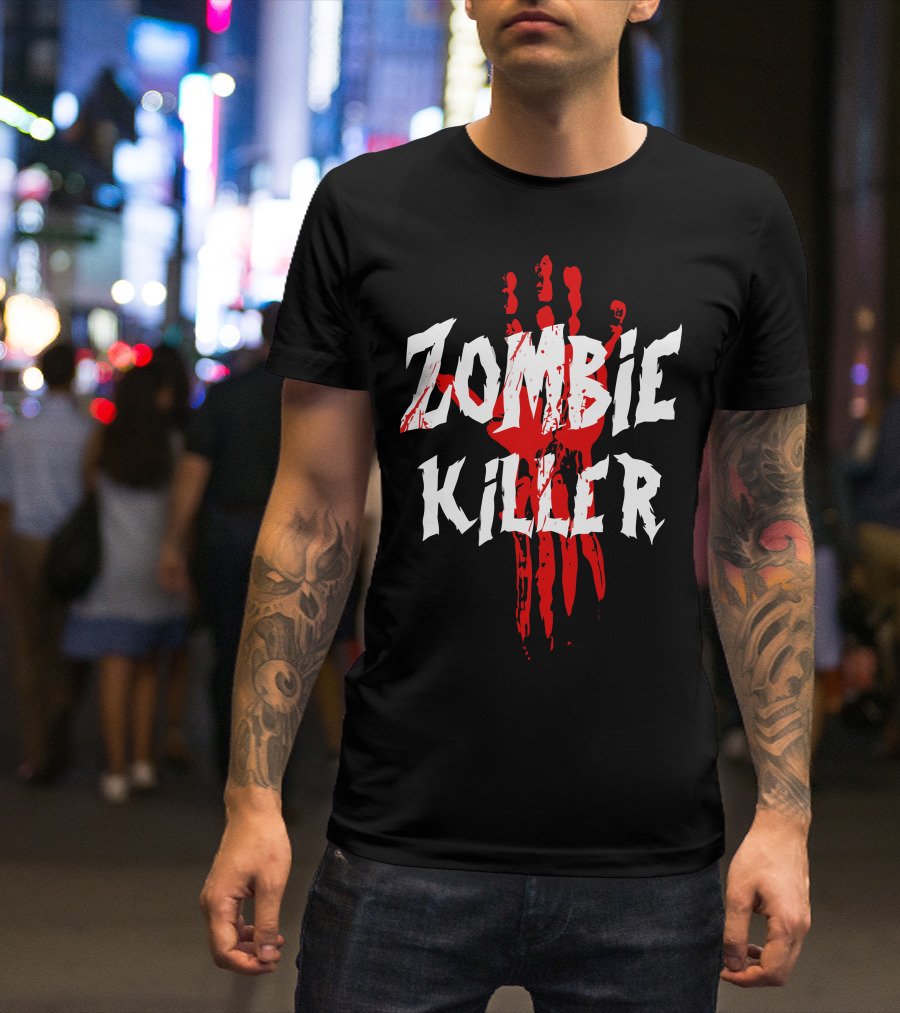 Zombie Killer Red Handprint T-Shirt