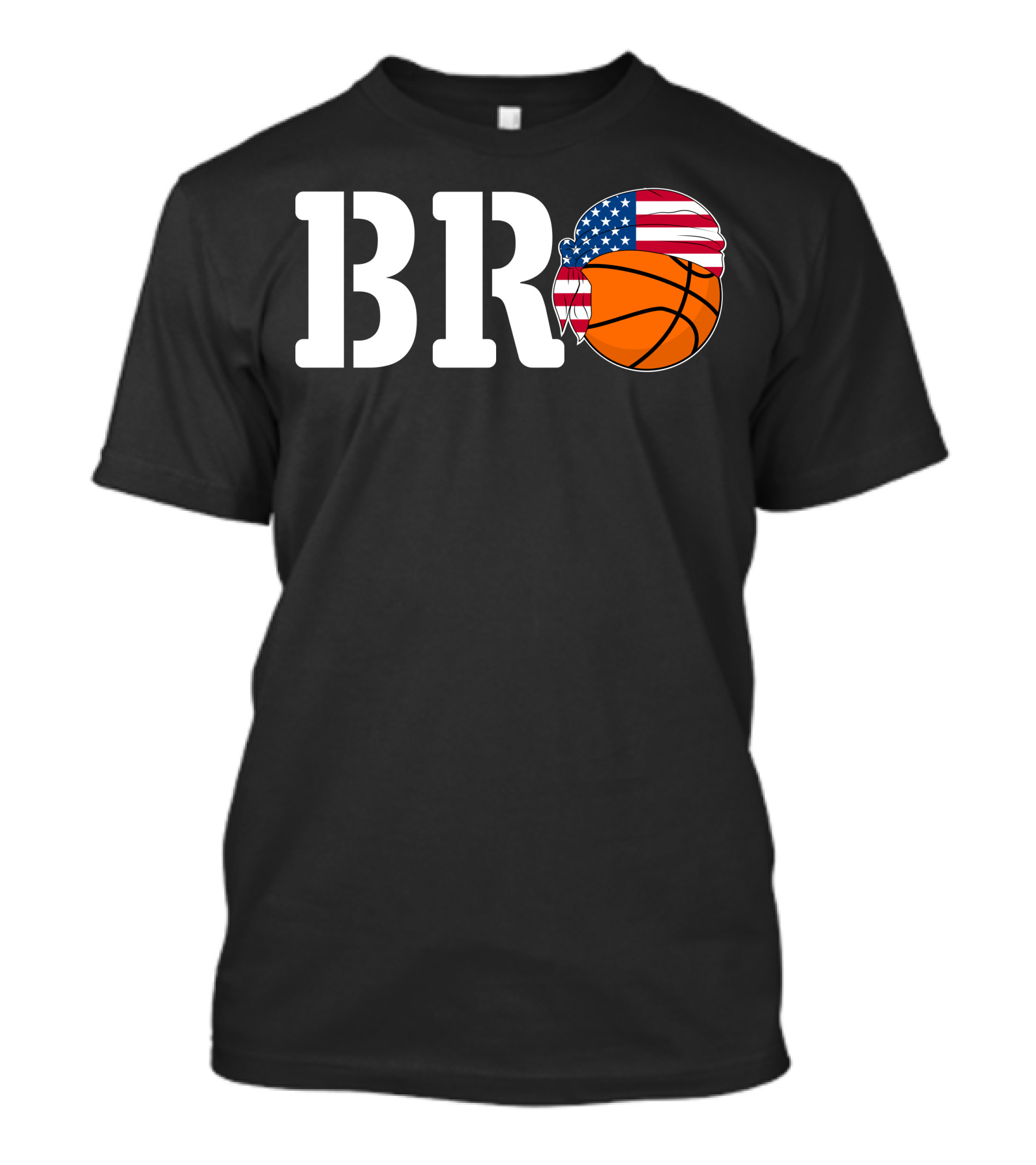 BRO Basketball USA Flag Bandana T-Shirt