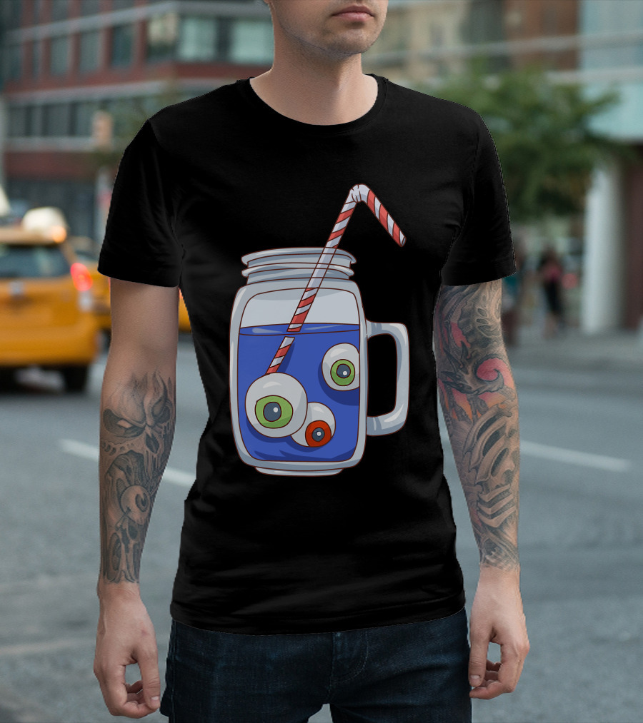 Celebrate with Eyeball Cocktail Halloween Drink T-Shirt