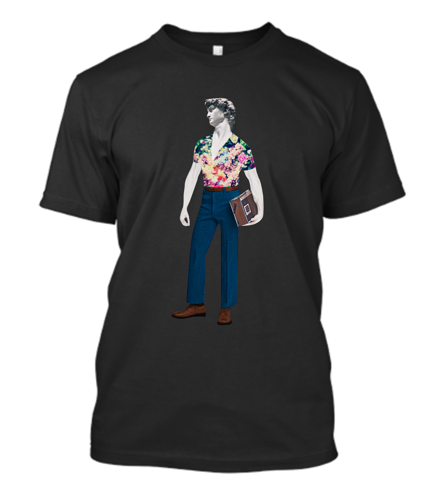 Dancer Floral Shirt Statue Holding Book T-Shirt
