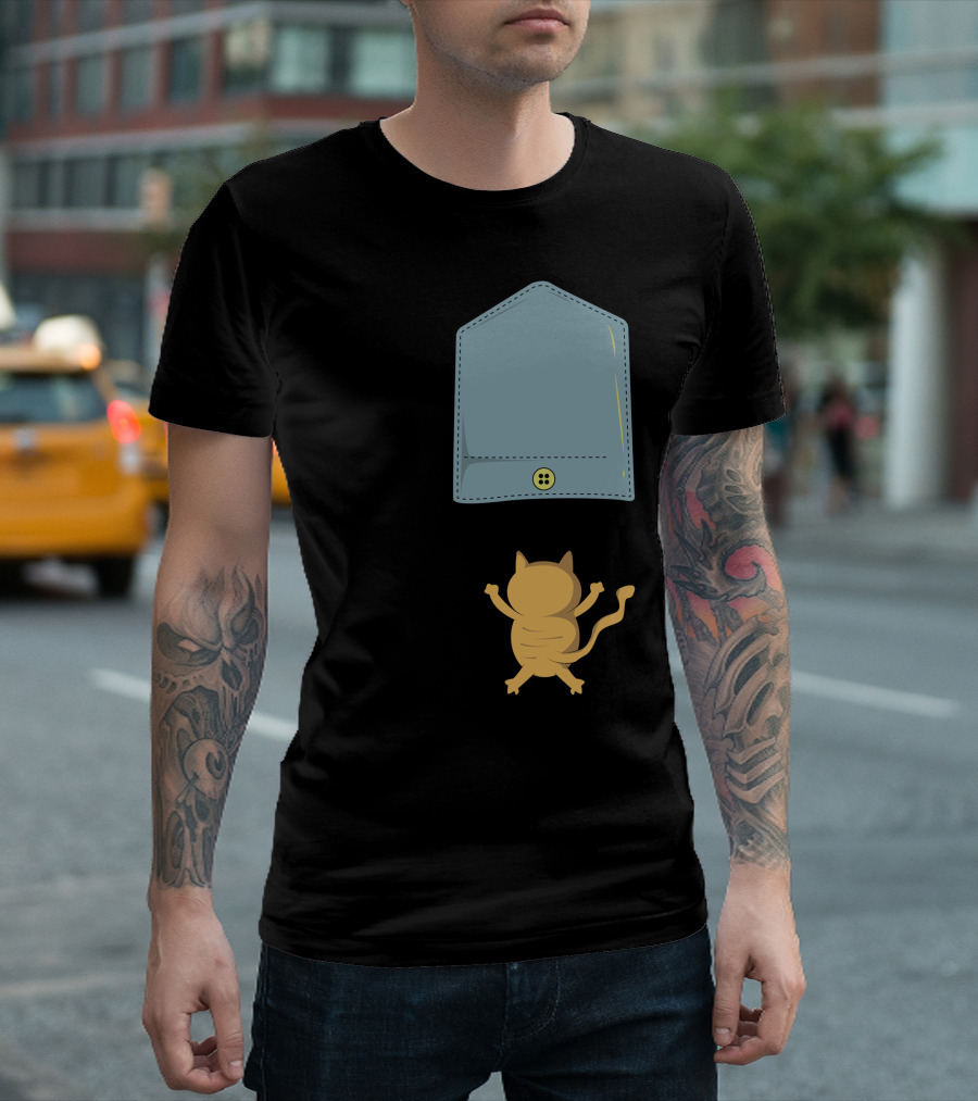 Folling Cat Pocket Drawer Adventures T-Shirt