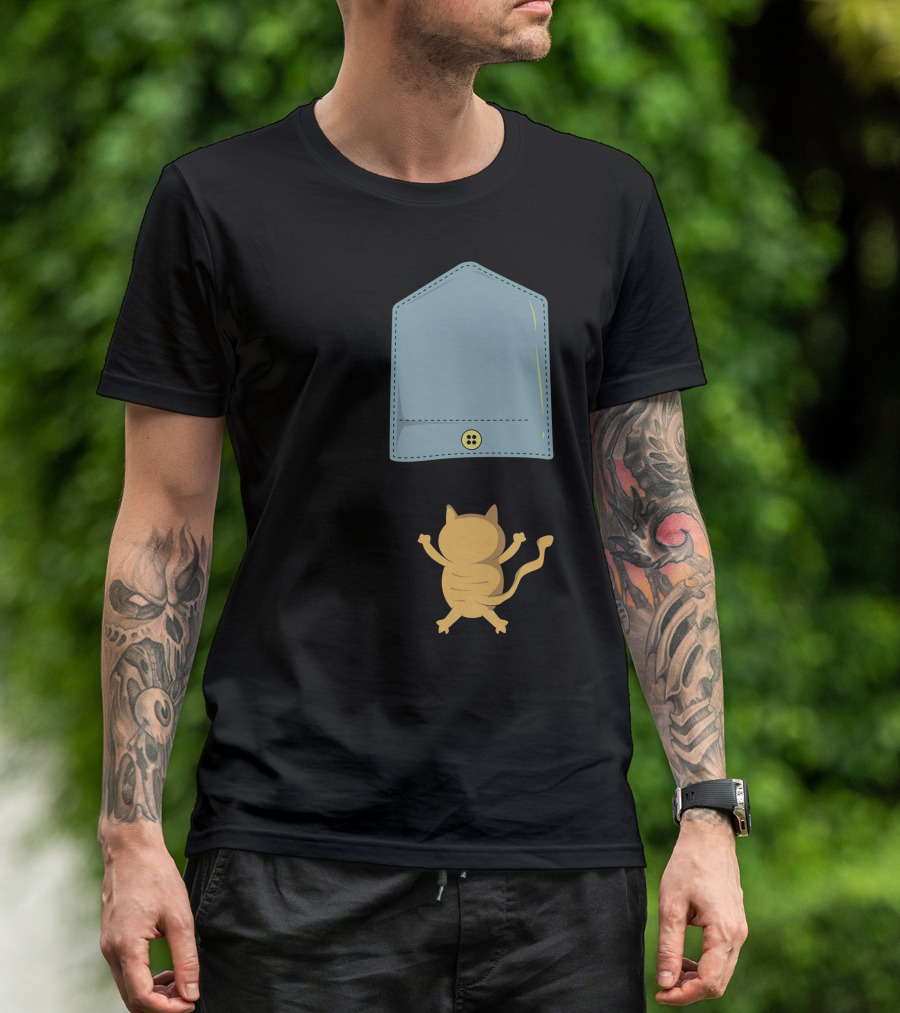Folling Cat Pocket Drawer Adventures T-Shirt