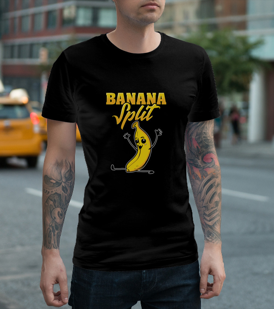 Funny Banana Split Gymnastics Banana Character T-Shirt