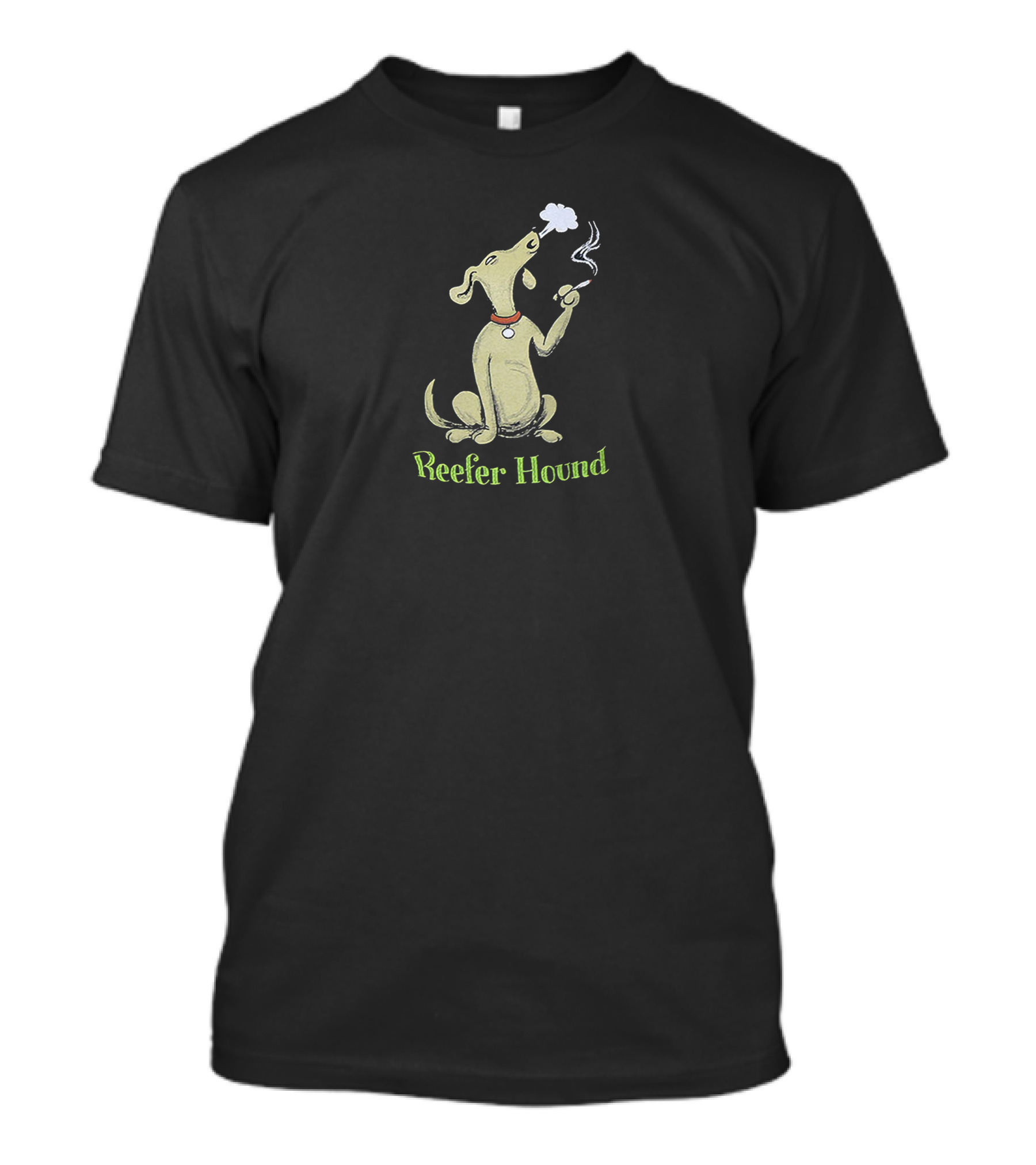 Reefer Hound Smoking Dog Humor T-Shirt