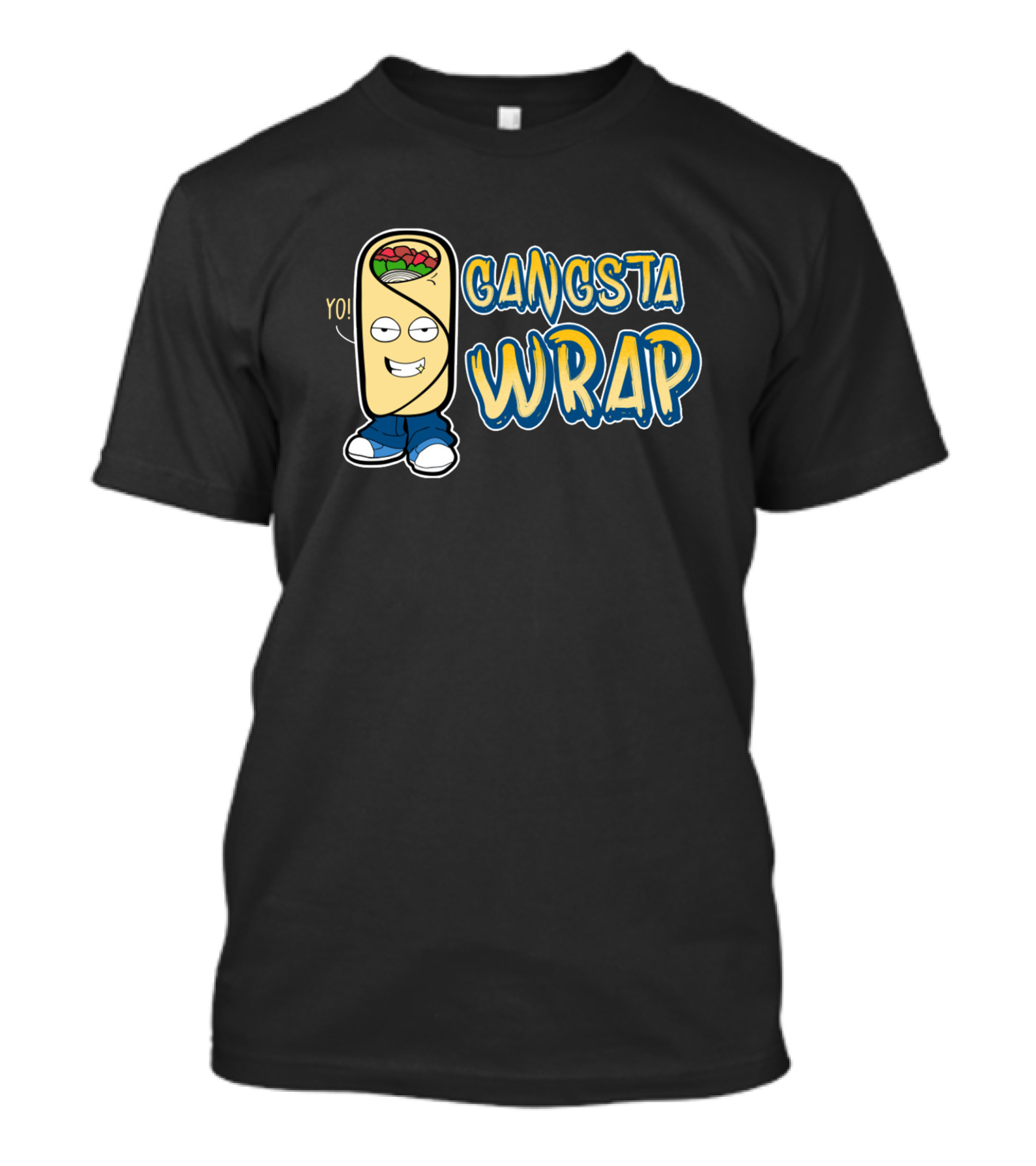Gangsta Wrap Yo Burrito Rap Food Funny T-Shirt