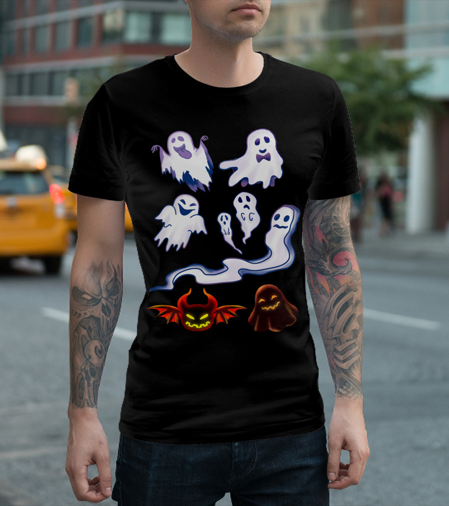 Ghosts and Devils Halloween Creatures Collection T-Shirt