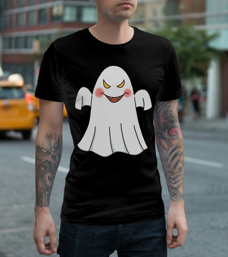 Halloween Ghost Scary Spooky White Ghost T-Shirt