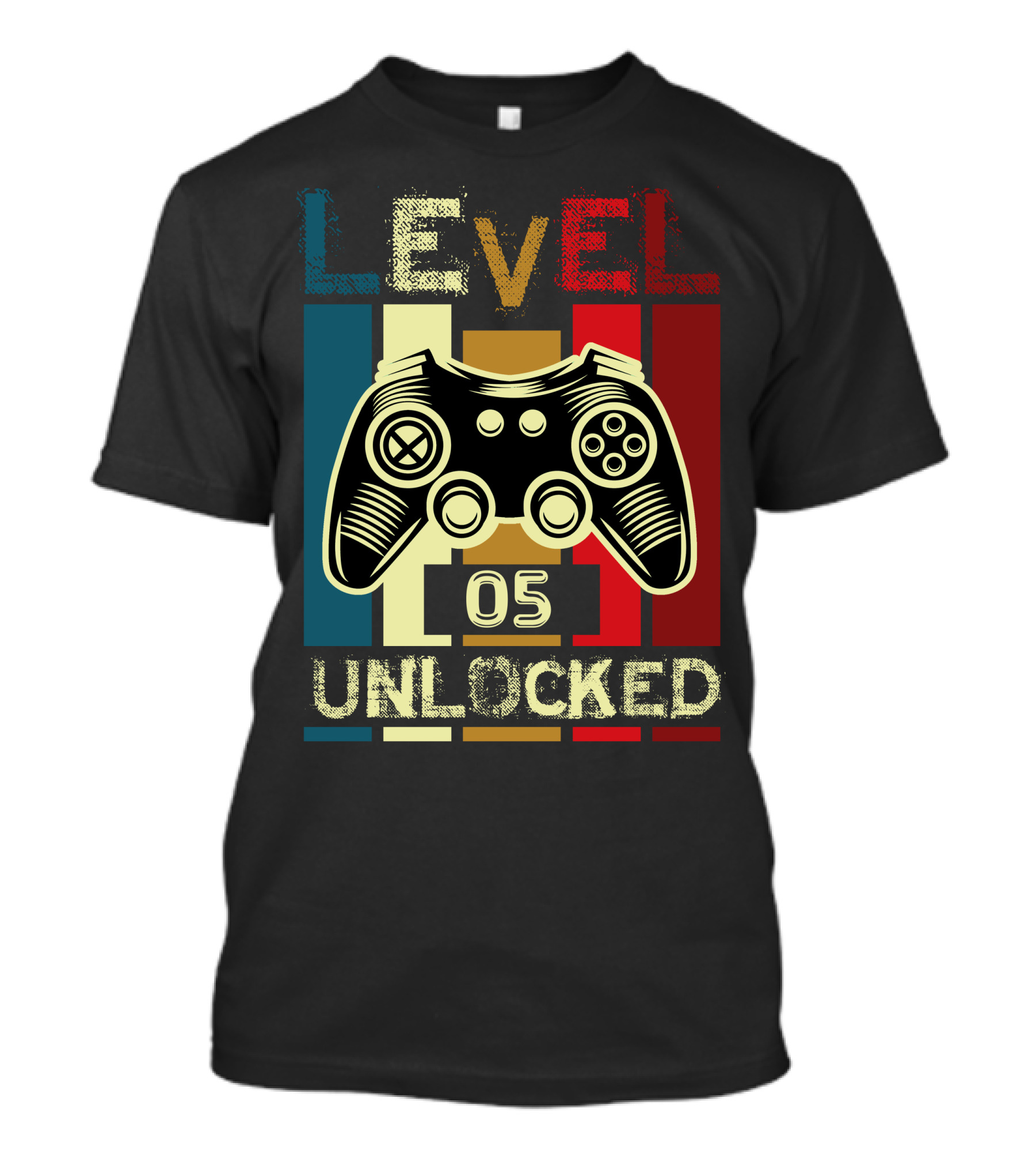Level 05 Unlocked Video Game Controller T-Shirt