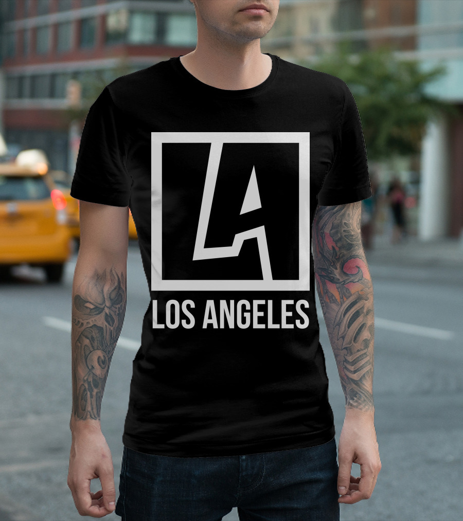LA Los Angeles Bold Minimalist Block T-Shirt