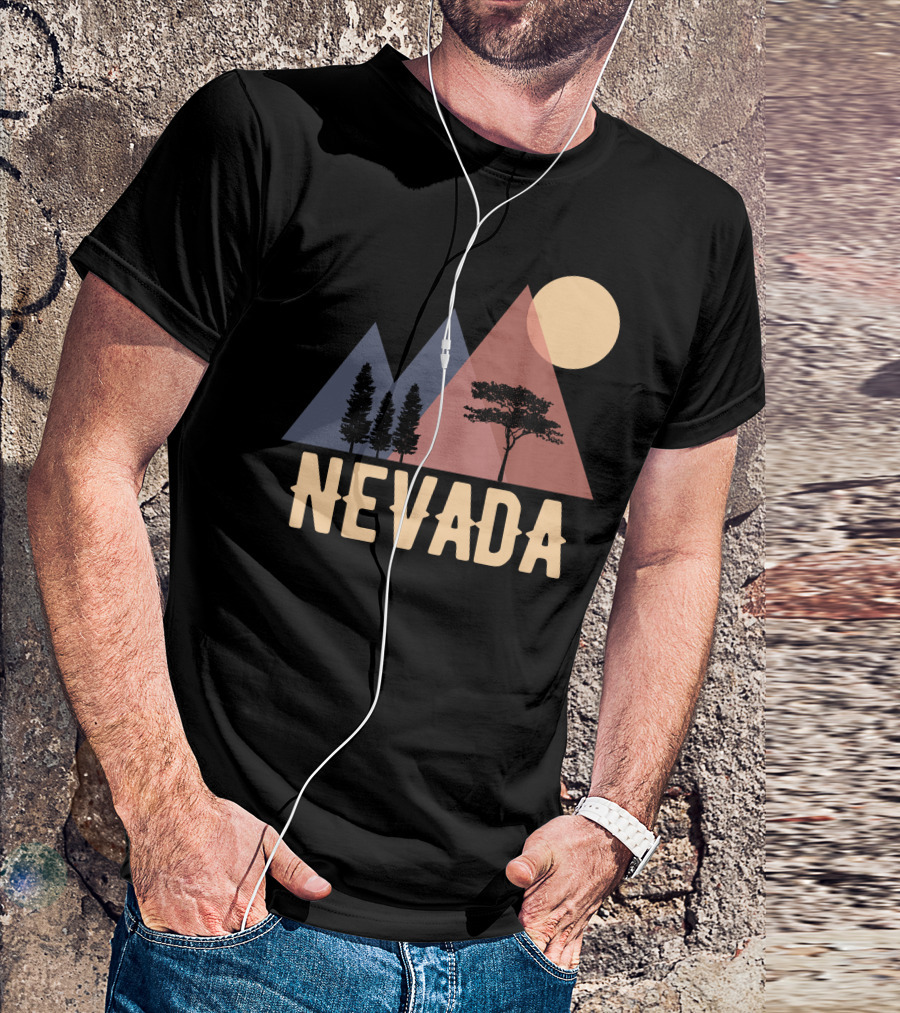 Nevada Mountains Trees Sun T-Shirt