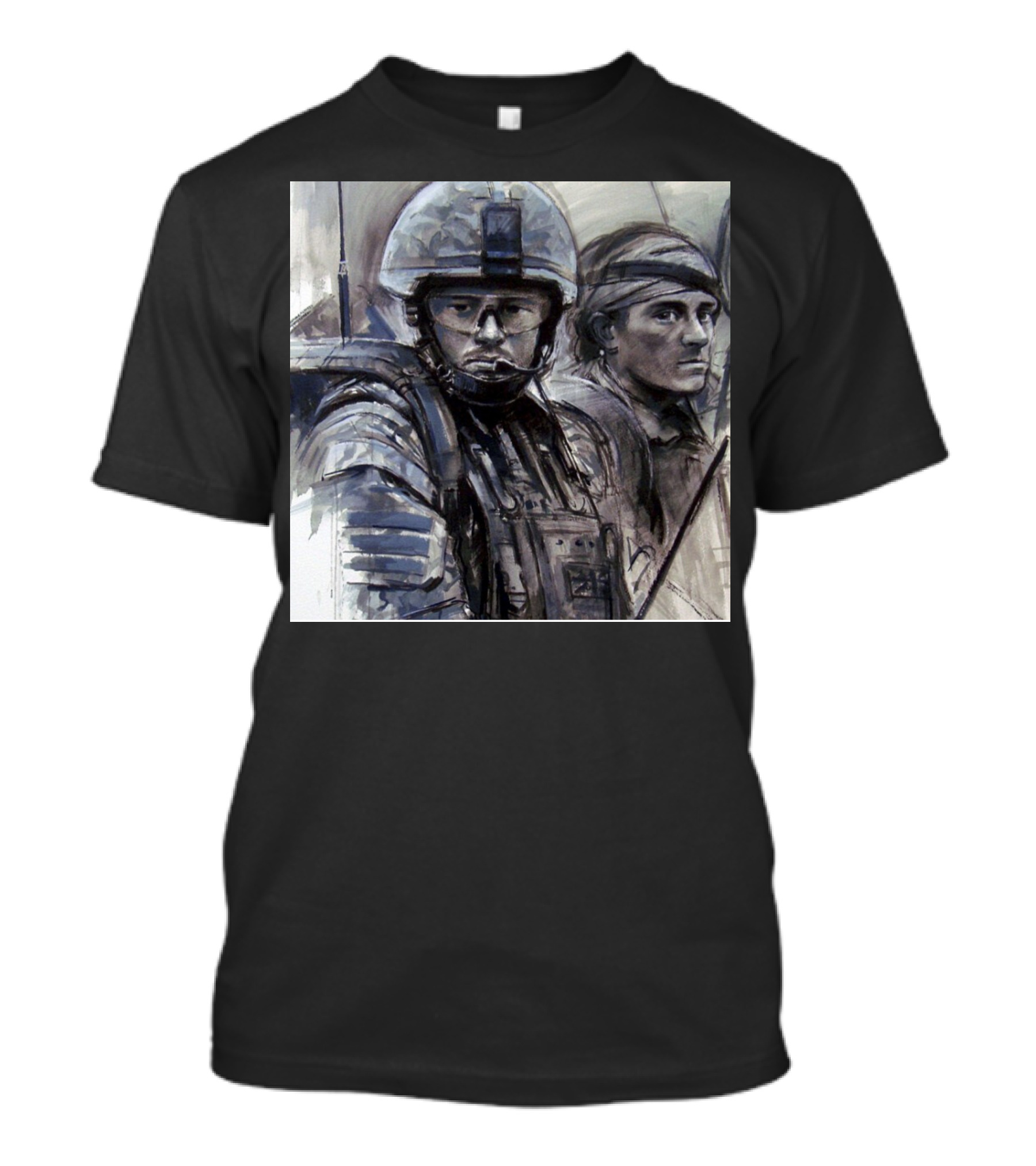 Phnantom Soldier And Comrade In Combat Gear T-Shirt