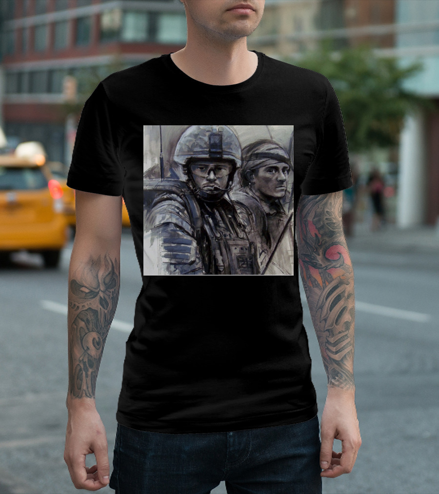 Phnantom Soldier And Comrade In Combat Gear T-Shirt