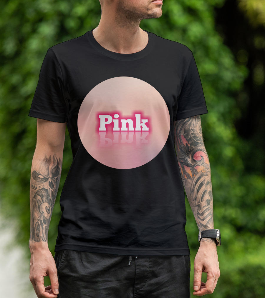 Pink Iconic Bubblegum Reflection T-Shirt